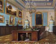 Hau Edward Petrovich Interiors of the Winter Palace. The Council Room of Emperor Alexander I - Hermitage